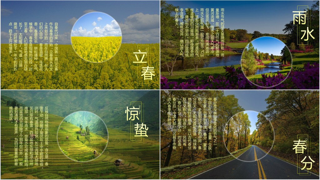 二十四节气来源的简单介绍PPT模板