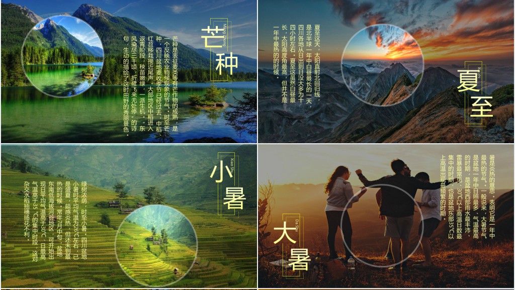 二十四节气来源的简单介绍PPT模板