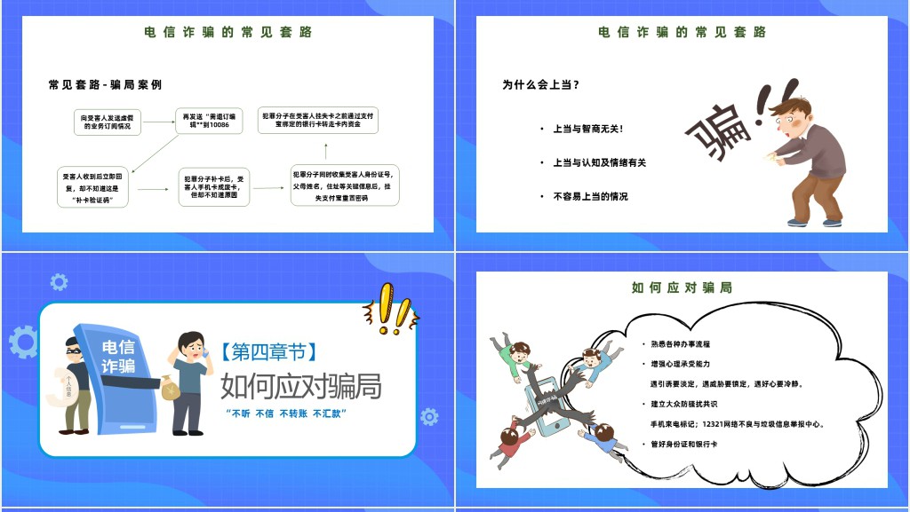 谨防电信和网络诈骗PPT模板 谨防电信和网络诈骗PPT模板