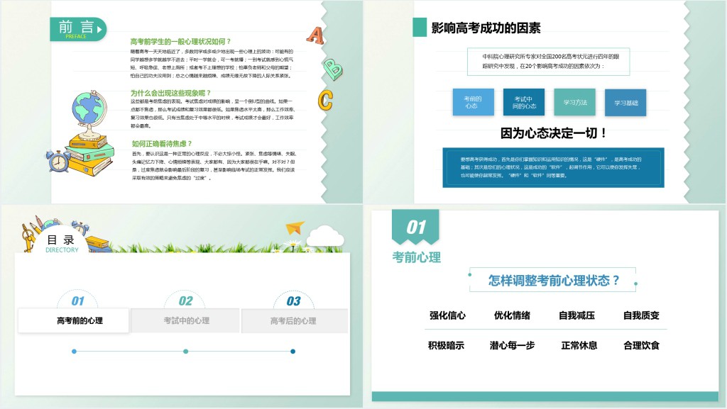 年高中生高考前的心理辅导高考加油助力PPT