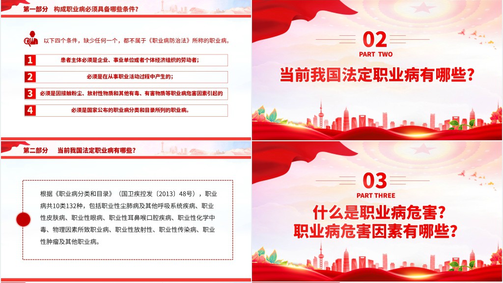 职业病防治法宣传周活动PPT模板 职业病防治法宣传周活动PPT模板