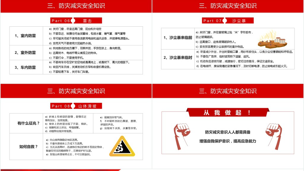 防范灾害风险护航高质量发展防灾减灾日专题PPT模板 防范灾害风险护航高质量发展防灾减灾日专题PPT模板