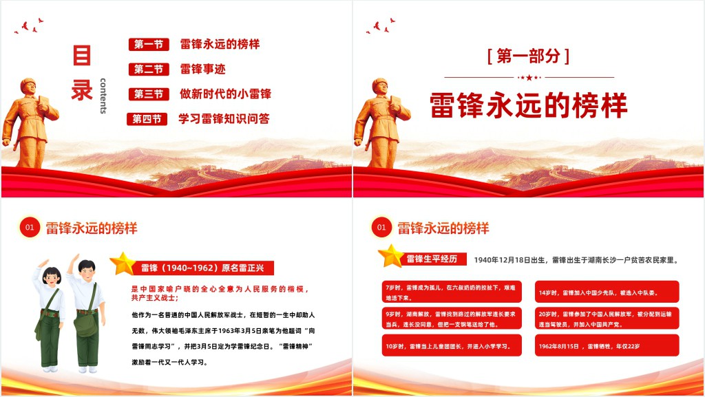 学习雷锋好榜样争做时代好少年PPT党课 学习雷锋好榜样争做时代好少年PPT党课