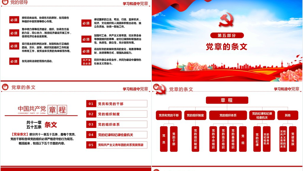 党章发展历程及新党章全文党员学习PPT党课 党章发展历程及新党章全文党员学习PPT党课