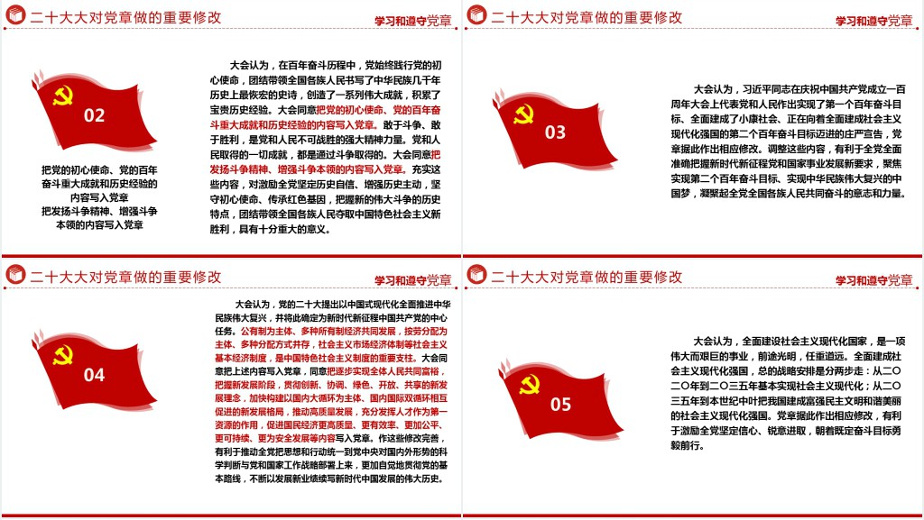 党章发展历程及新党章全文党员学习PPT党课 党章发展历程及新党章全文党员学习PPT党课
