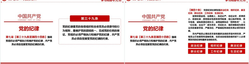 党章发展历程及新党章全文党员学习PPT党课 党章发展历程及新党章全文党员学习PPT党课