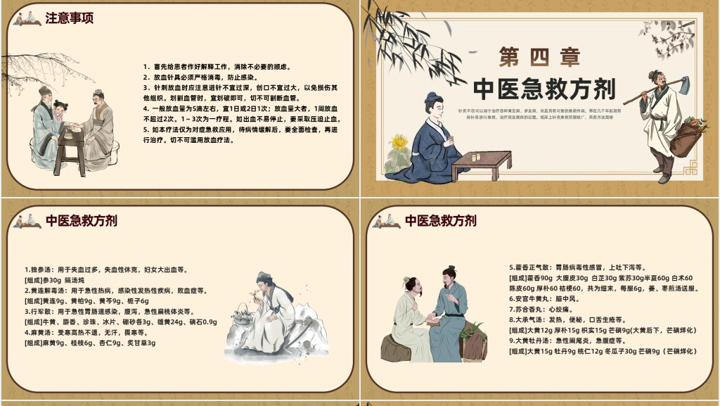 中医常用急救技术PPT中国风传统中医急救技术培训宣传课件