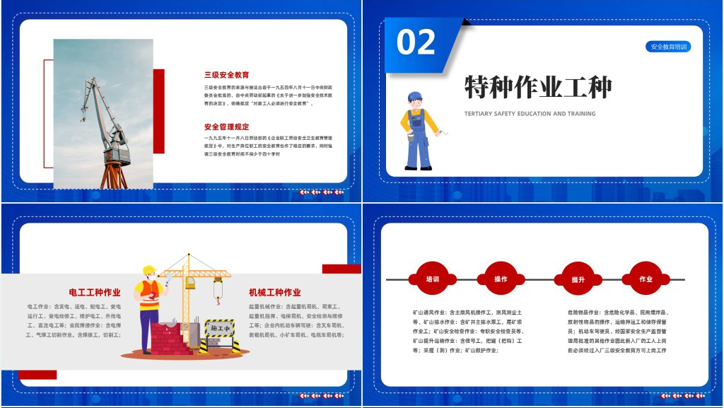 商务风新员工安全教育培训PPT模板