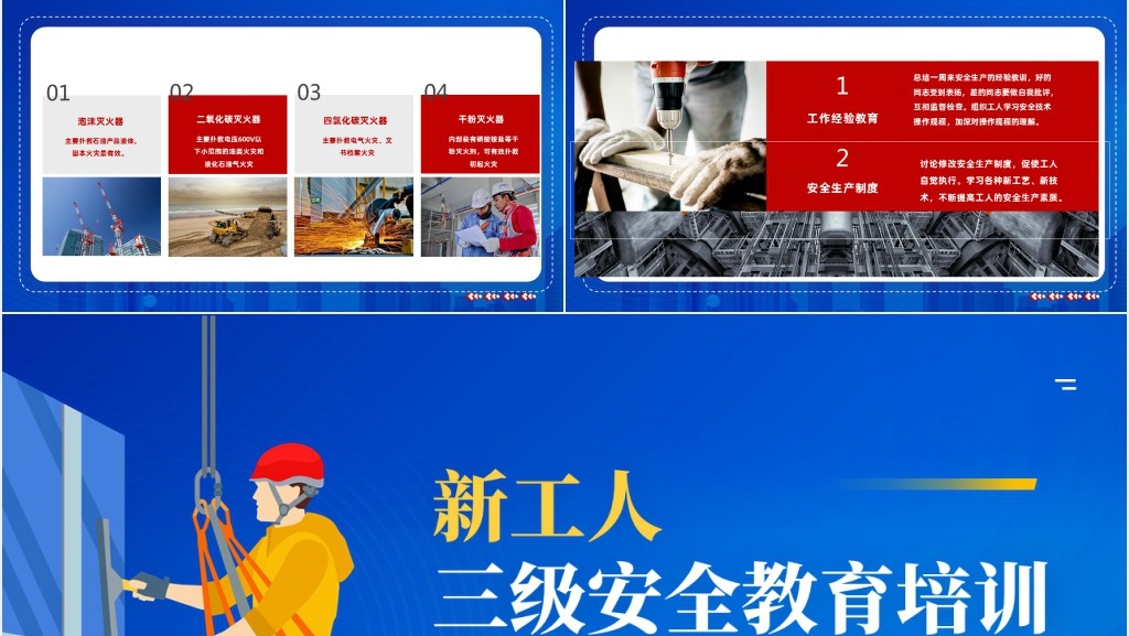 商务风新员工安全教育培训PPT模板