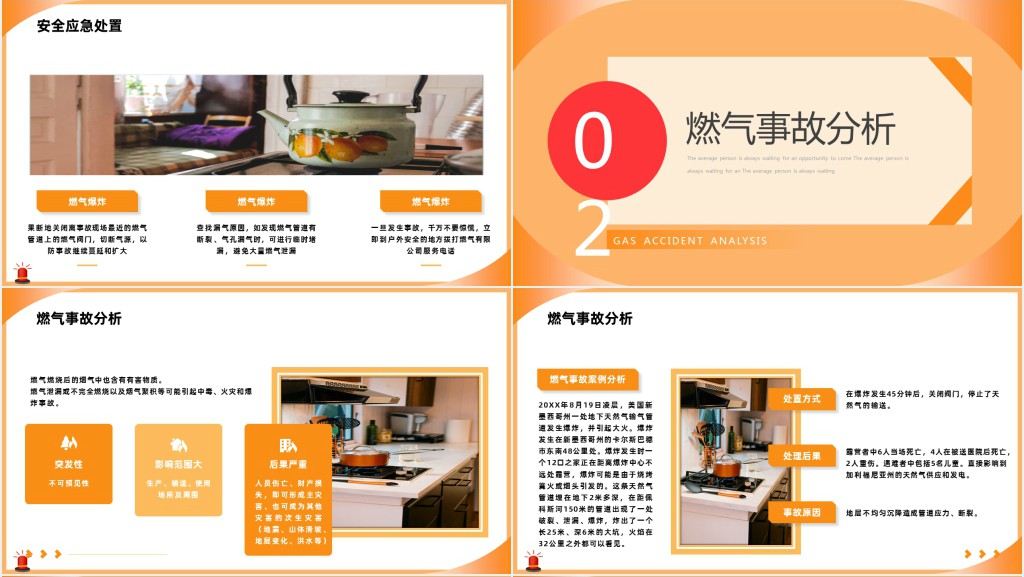 简约风燃气安全使用培训知识PPT模板