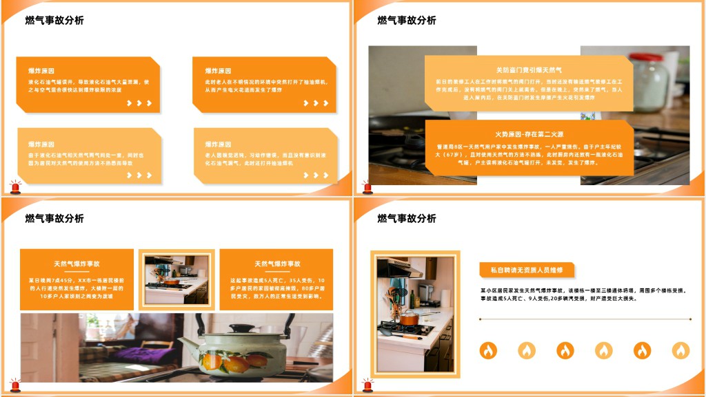 简约风燃气安全使用培训知识PPT模板