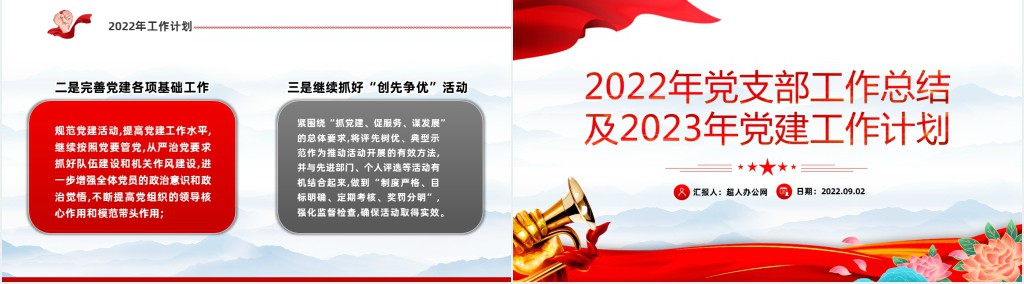 党支部工作总结及2023年党建工作计划PPT党课 党支部工作总结及2023年党建工作计划PPT党课