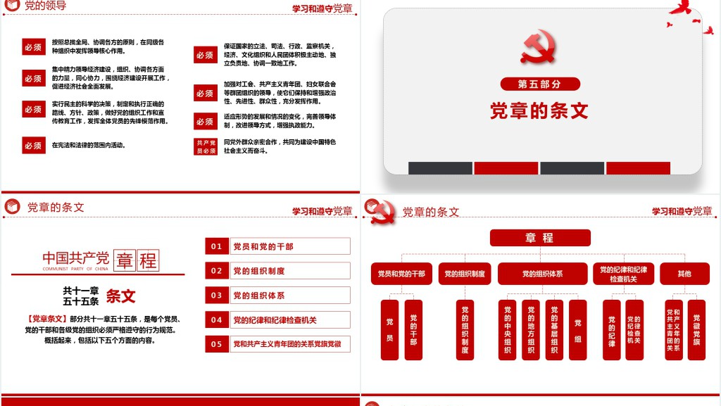 中国共产党章程全文解读PPT党课 中国共产党章程全文解读PPT党课