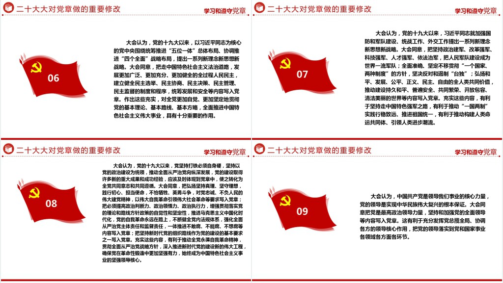 中国共产党章程全文解读PPT党课 中国共产党章程全文解读PPT党课