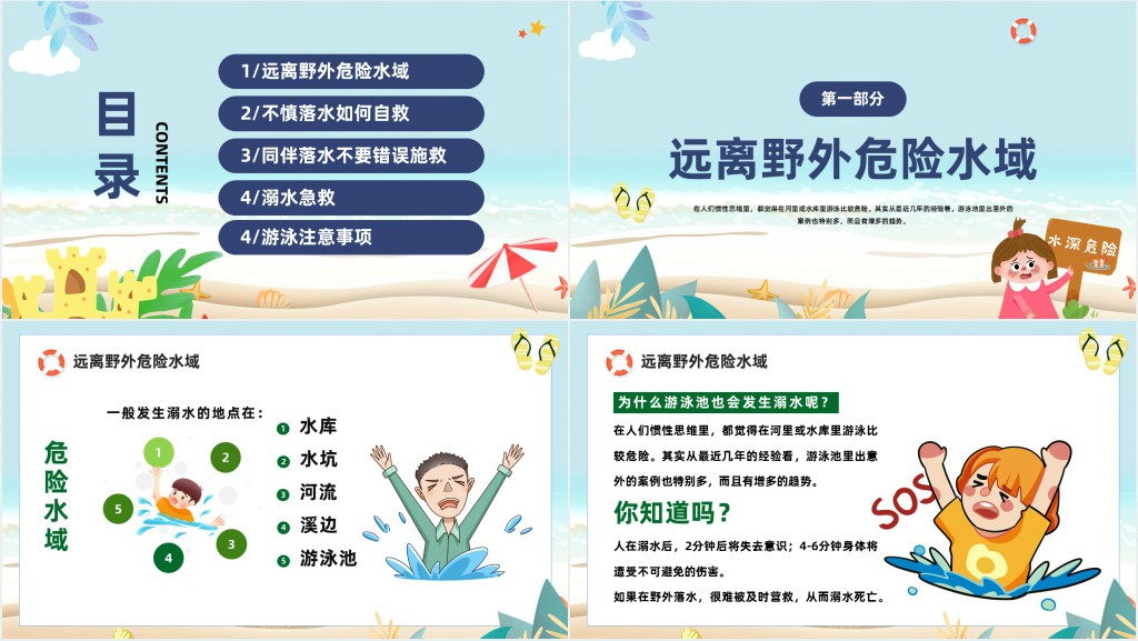 暑假防预防溺水安全知识教案PPT课件 暑假防预防溺水安全知识教案PPT课件