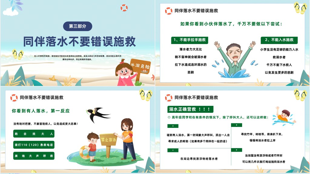 暑假防预防溺水安全知识教案PPT课件 暑假防预防溺水安全知识教案PPT课件