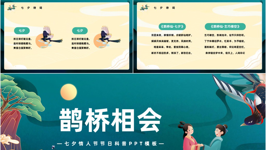 中国七夕节介绍PPT模板 中国七夕节介绍PPT模板