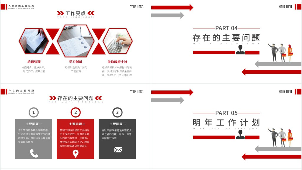 人力资源部主管个人年终总结PPT模板 人力资源部主管个人年终总结PPT模板