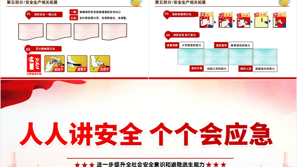 党政风应急演练人人讲安全个个会应急PPT党课 党政风应急演练人人讲安全个个会应急PPT党课