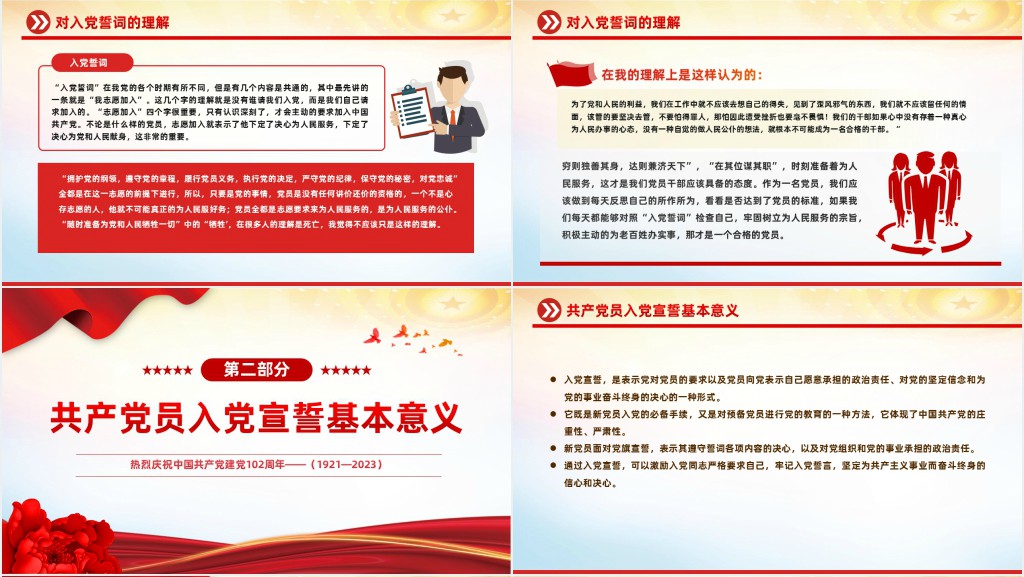 重温入党誓词凝聚奋进力量PPT党课 重温入党誓词凝聚奋进力量PPT党课