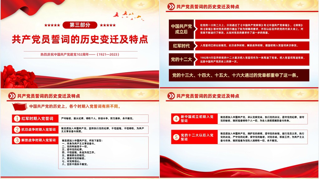 重温入党誓词凝聚奋进力量PPT党课 重温入党誓词凝聚奋进力量PPT党课