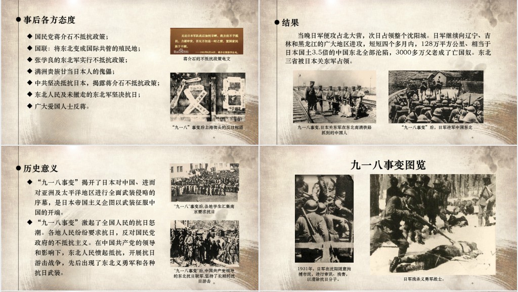 918九一八主题班会课件PPT