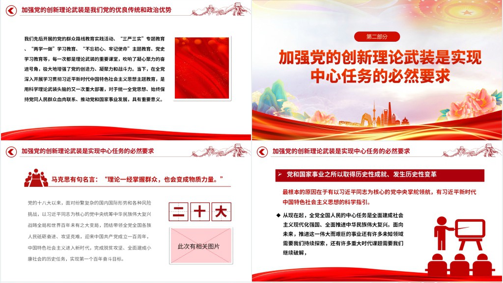 坚持不懈用党的创新理论武装头脑PPT党课 坚持不懈用党的创新理论武装头脑PPT党课