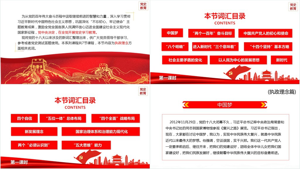 十八大以来党员干部应知应会词汇PPT党课 十八大以来党员干部应知应会词汇PPT党课