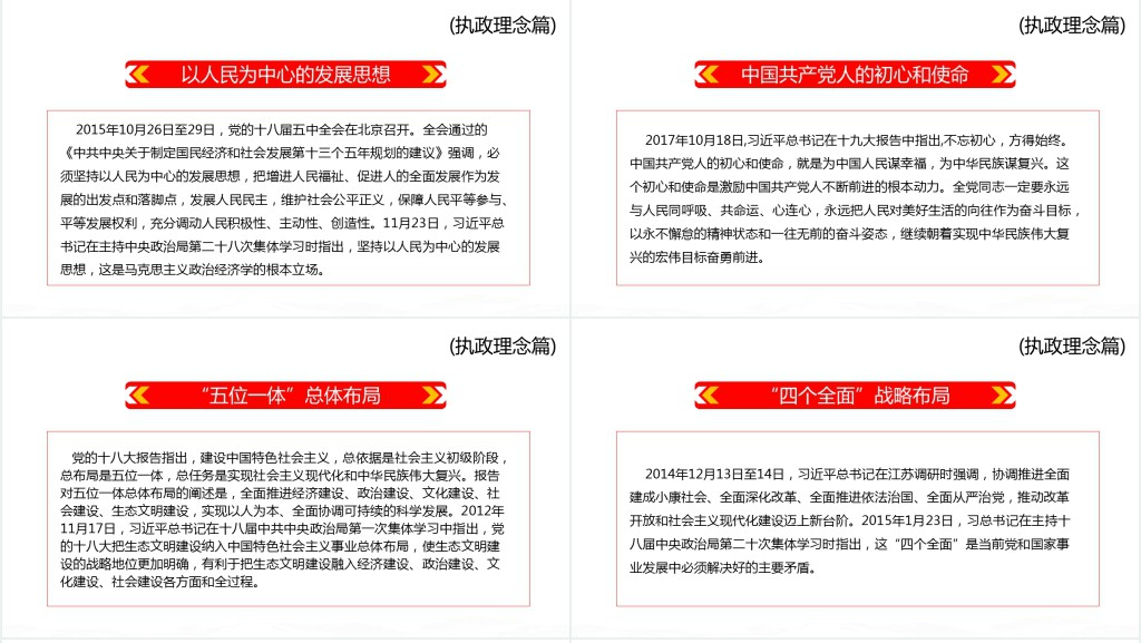 十八大以来党员干部应知应会词汇PPT党课 十八大以来党员干部应知应会词汇PPT党课