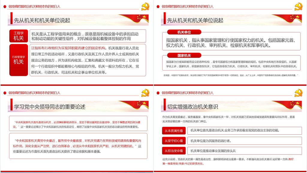 强化政治机关意识走好第一方阵全面从严治党党员干部PPT党课 强化政治机关意识走好第一方阵全面从严治党党员干部PPT党课