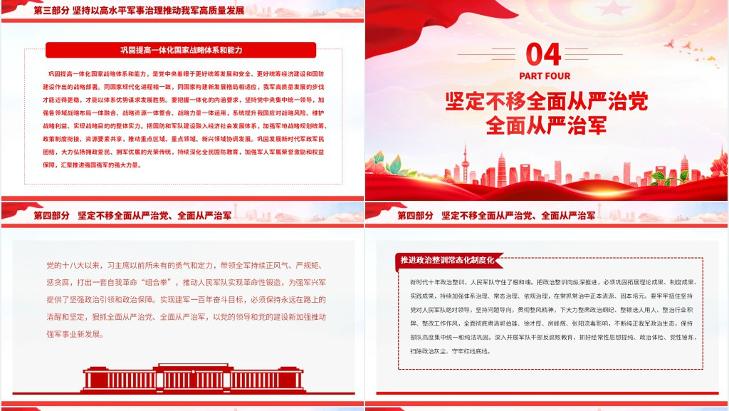深入学习贯彻习近平强军思想全力以赴推进实现建军一百年奋斗目标PPT党课 深入学习贯彻习近平强军思想全力以赴推进实现建军一百年奋斗目标PPT党课