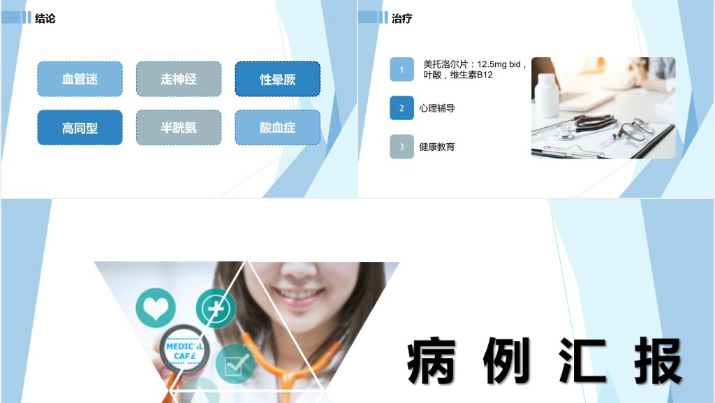 病例汇报PPT清新商务医疗通用PPT