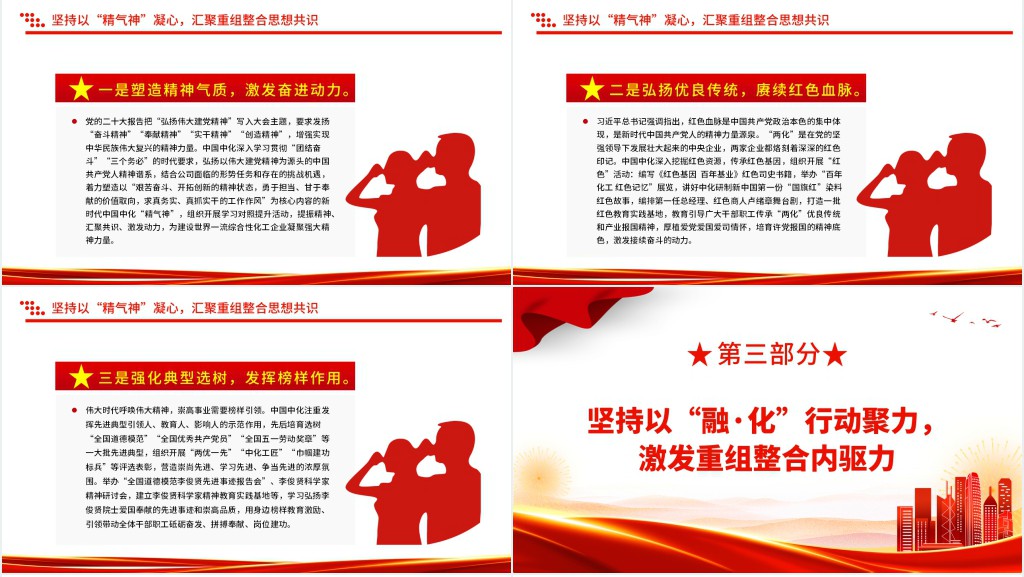 思政工作推动“两化”重组平稳有序深度融合PPT党课 思政工作推动“两化”重组平稳有序深度融合PPT党课