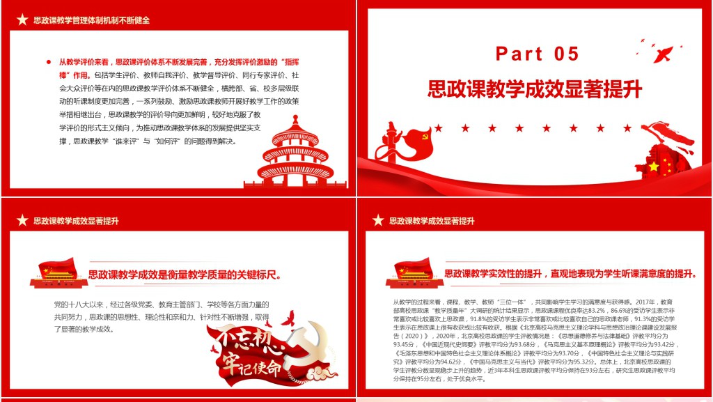 党的十八大以来思政课教学质量建设成就述评PPT党课 党的十八大以来思政课教学质量建设成就述评PPT党课