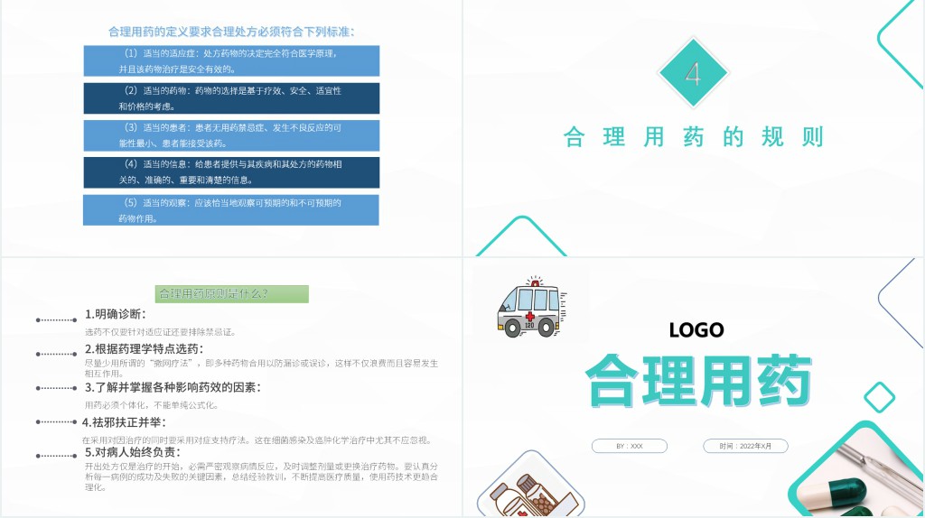 合理用药PPT清新简约医疗通用PPT