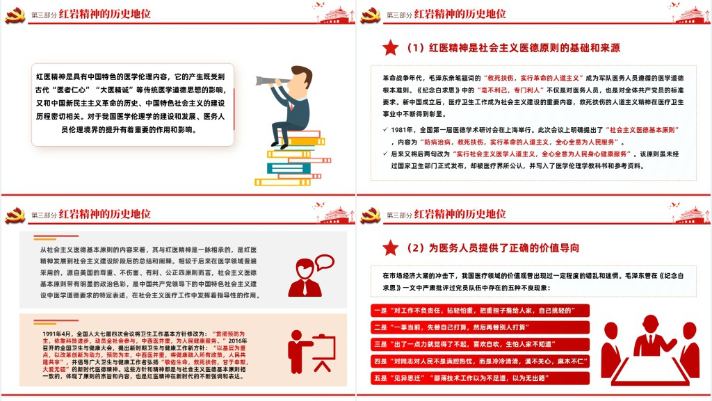 弘扬红医精神的特征内涵与时代价值医疗系统PPT党课 弘扬红医精神的特征内涵与时代价值医疗系统PPT党课