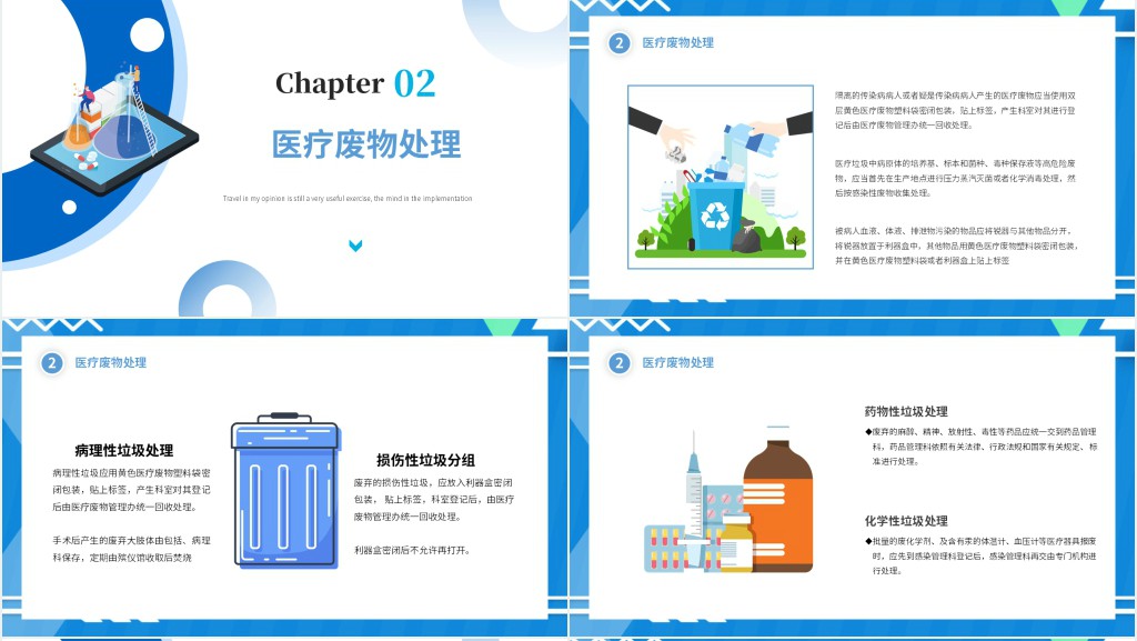 医疗垃圾的分类及处理方法PPT模板 医疗垃圾的分类及处理方法PPT模板