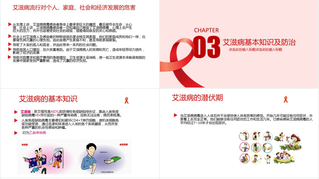 国际预防艾滋病日PPT模板
