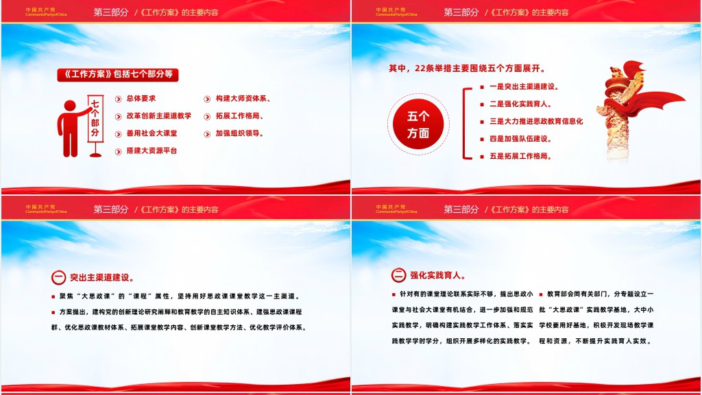 全面推进大思政课建设的工作方案PPT党课 全面推进大思政课建设的工作方案PPT党课