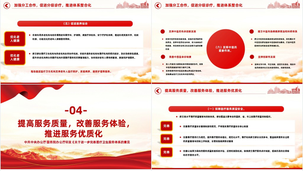 关于进一步完善医疗卫生服务体系的意见PPT党课 关于进一步完善医疗卫生服务体系的意见PPT党课