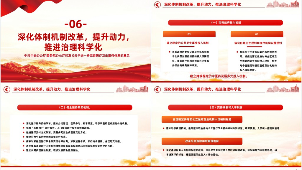 关于进一步完善医疗卫生服务体系的意见PPT党课 关于进一步完善医疗卫生服务体系的意见PPT党课