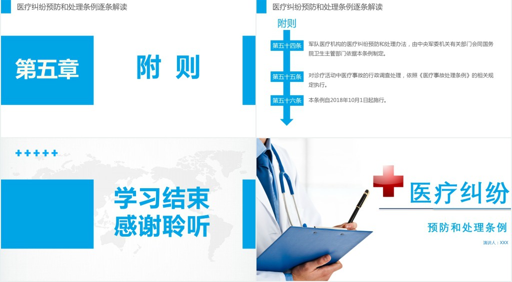 医疗纠纷预防和处理条例PPT清新医疗风医学医疗PPT模板