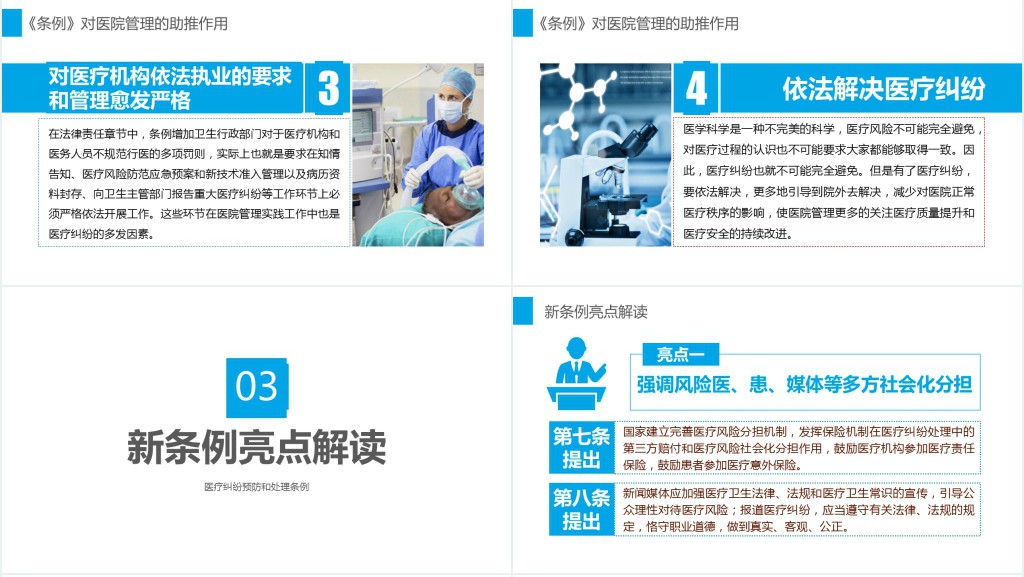 医疗纠纷预防和处理条例PPT清新医疗风医学医疗PPT模板