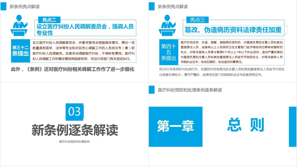 医疗纠纷预防和处理条例PPT清新医疗风医学医疗PPT模板