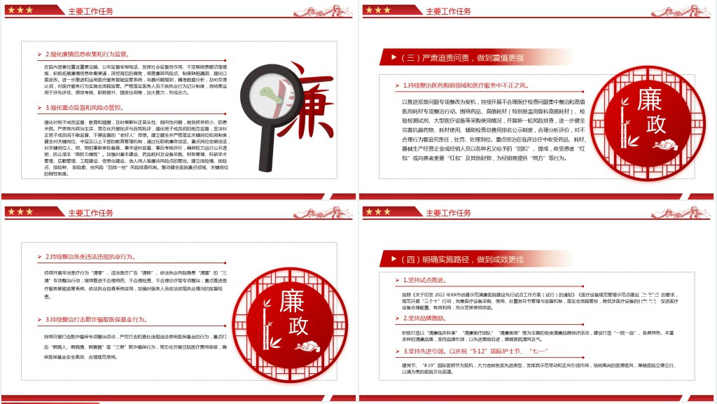 清廉医院PPT红色大气年度清廉医院建设工作方案医疗系统专题课件