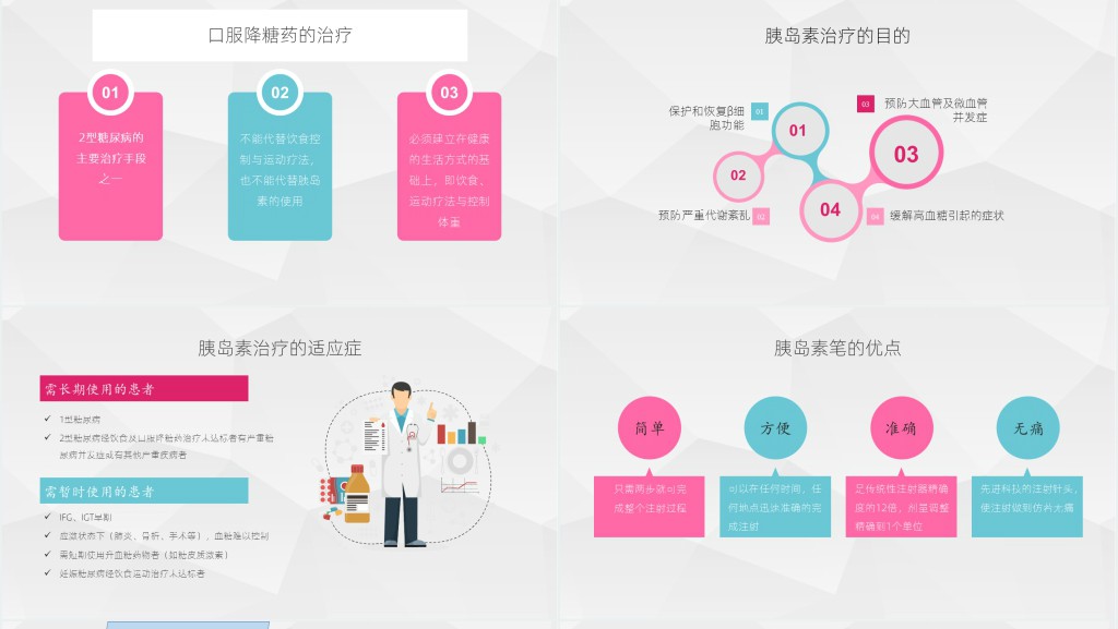 简约版糖尿病预防知识世界预防糖尿病日PPT模板