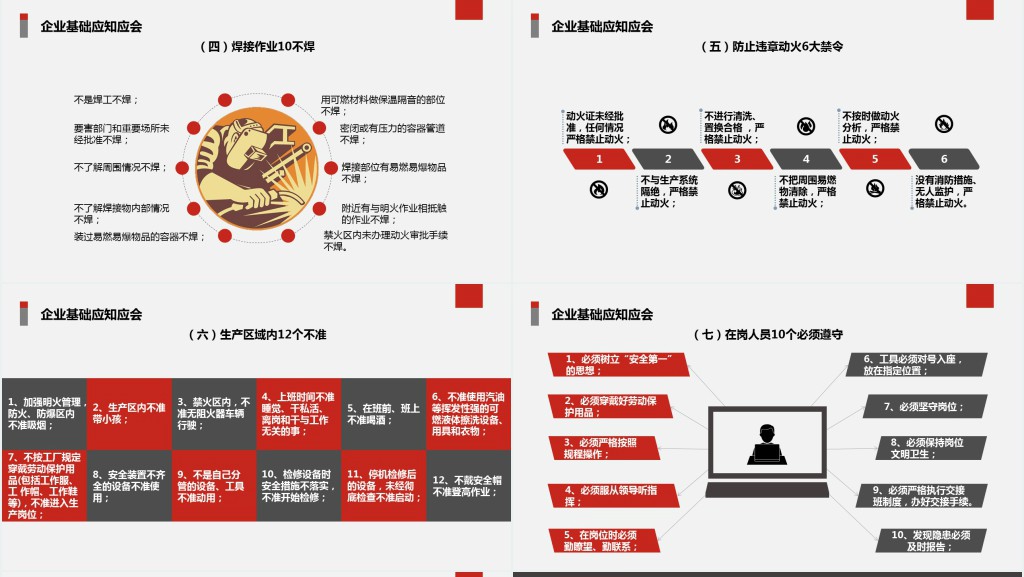 安全培训简约商务风安全管理培训通用PPT模板