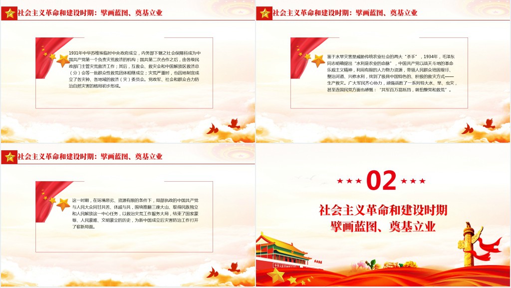自然灾害防治的百年历程与经验PPT党课