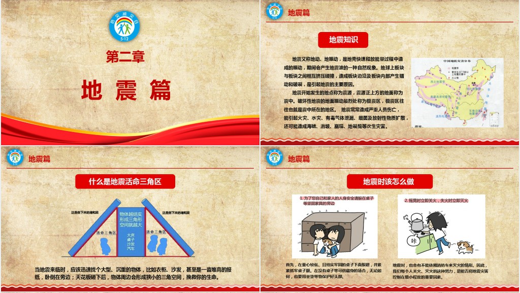 512防灾减灾日安全应急知识宣传教育PPT模板