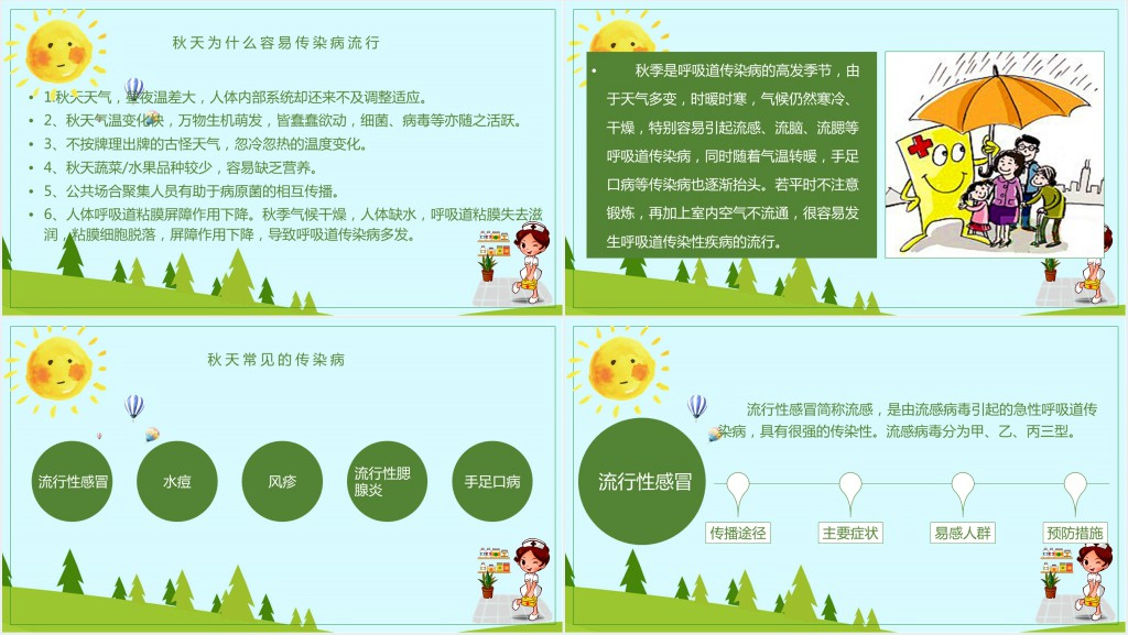 秋季疾病预防主题班会PPT课件